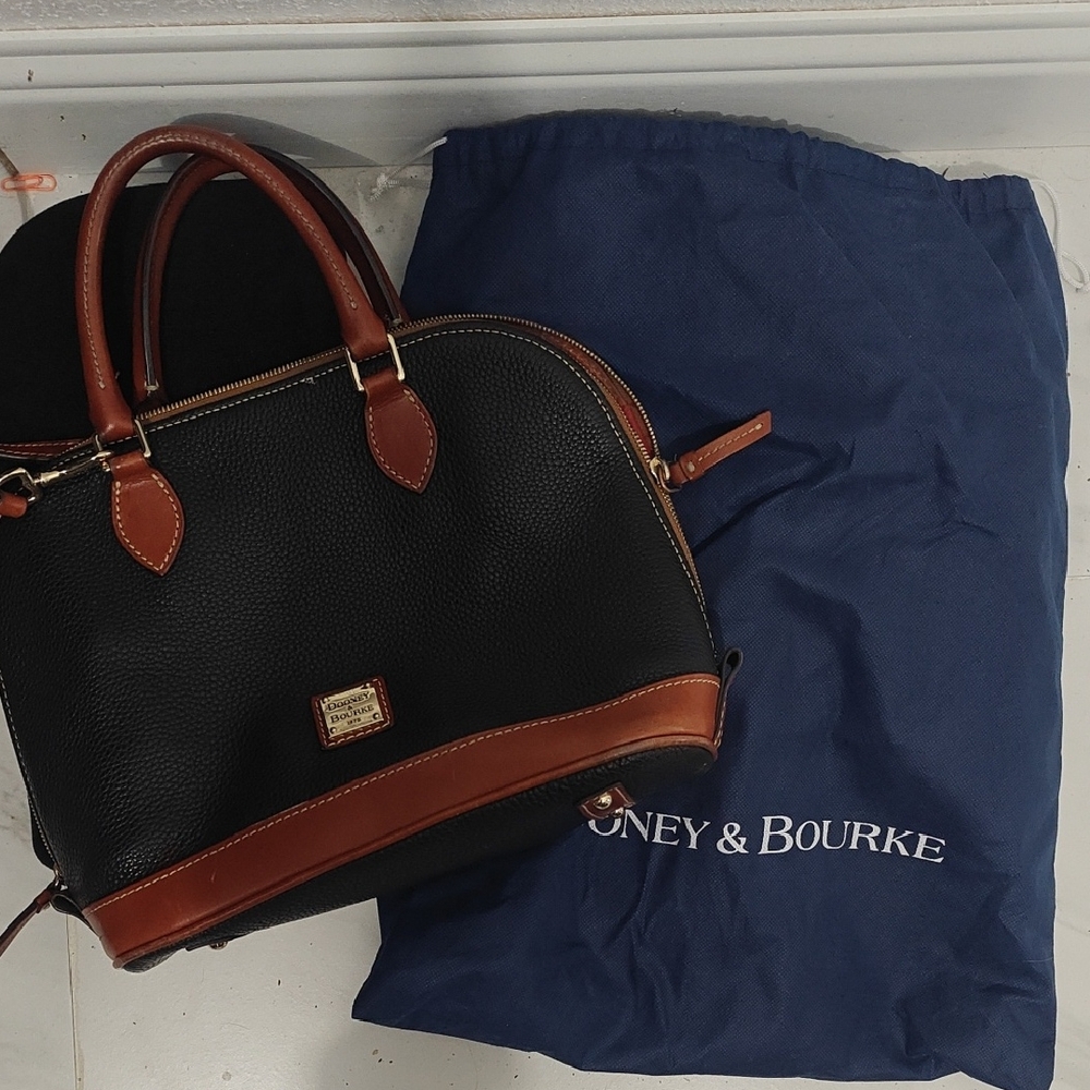 Dooney & Bourke Black and Tan Purse